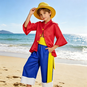 เสื้อกั๊กคอสเพลย์สำหรับเด็ก, ชุดฮาโลวีนพร้อมหมวกฟางและรองเท้า - Product Image 3
