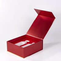 Boîte en forme de livre en papier recyclable et durable, logo personnalisé imprimé, surface mate, boîte cadeau magnétique violette mate
