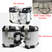 Valise de moto en aluminium 36L universelle avec support, boîtes latérales de moto pour voyages d'aventure, neuves