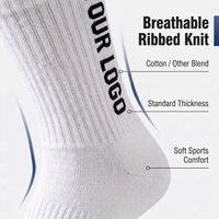 Chaussettes de sport respirantes et douces avec coussinets, logo, en coton, pour hommes, design athlétique, chaussettes personnalisées avec coussinets