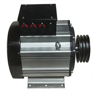 Générateur à aimant permanent monophasé 6KW 220V IP54, démarrage à distance, 1500 tr/min, 50Hz, silencieux, type ouvert, refroidi par air, en aluminium moulé - Product Image 1