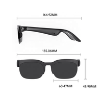 Lunettes intelligentes sans fil, lunettes de soleil avec microphone intégré, haut-parleurs, assistant vocal tactile, verres pour hommes et femmes