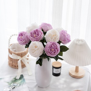 ดอกกุหลาบประดิษฐ์ CallaFloral ก้านเดี่ยว สีขาว ชมพู แดง สีแชมเปญ สำหรับตกแต่งบ้าน งานแต่งงาน - Product Image 1