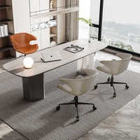 [En stock] Chaise en cuir de qualité luxueuse, chaise de bureau avec protection lombaire, chaise de bureau à dossier long pour une assise prolongée