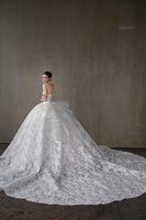 Nouvelle Collection 26 Robes de Mariée de Luxe à Perles Lourdes, Robe de Bal Épaules Dénudées, Grandes Tailles