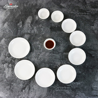 Plats à sauce en céramique jetables personnalisables, écologiques, en porcelaine classique, blancs, durables, de 2,75 à 5 pouces, pour hôtels et restaurants, vente en gros