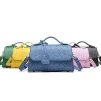 Bolsa clutch feminina avestruz azul, bolsa de mão estilosa cobra, bolsa de mão de 2021