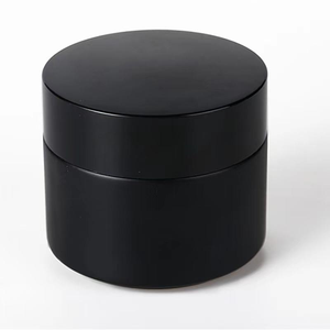 5g 10g 15g 20g Wholesale Matte Black Color Cosmetic <b>Jar</b> Face Cream <b>Jar</b> Containers Round Cosmetics Packaging <b>Glass</b> <b>Jar</b> - Product Image 1