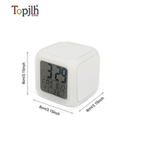 Topjlh grosir jam Digital dipersonalisasi dengan foto, Jam Alarm lampu malam LED, hadiah dekorasi meja kustom OEM