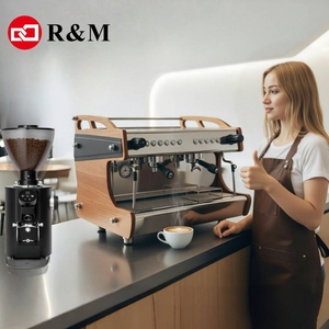 Máquina de Espresso de 9 <span class=keywords><strong>Bares</strong></span> con Cabezal Simple o Doble, Bomba Rotativa, Color Blanco, con Molinillo, para Uso Comercial - Product Image 1