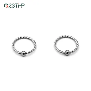 G23 Segmen Cincin Hidung Titanium Modis Terbaru, Perhiasan Bodi, Kancing Hidung Titanium Heliks Modis