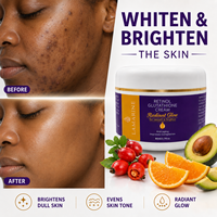 Crème Visage Hydratante et Éclaircissante Anti-Âge Bio Végane à Marque Blanche au Glutathion, Vitamine E et Extrait de Rose Musquée