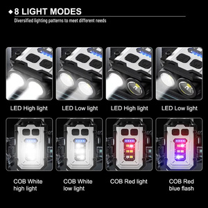 ไฟฉายแม่เหล็กขนาดเล็กแบบสองแสงอเนกประสงค์ พร้อมไฟข้าง COB สำหรับงานกลางแจ้ง ให้แสงสว่างสูง - Product Image 2