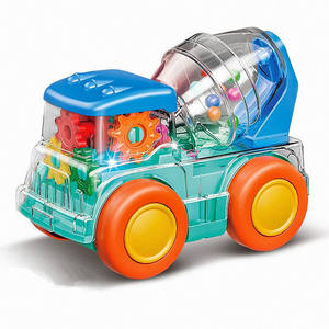 Camion jouet électrique <span class=keywords><strong>en</strong></span> plastique transparent avec mélangeur, camion jouet avec lumière et <span class=keywords><strong>musique</strong></span> pour enfants - Product Image 4