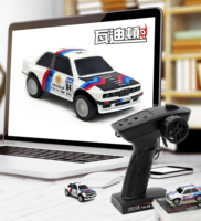 Voiture de drift miniature HSP 1/64 RC 2.4G RTR, modèle de course sur route avec système d'éclairage LED, véhicule télécommandé DIY pour bureau