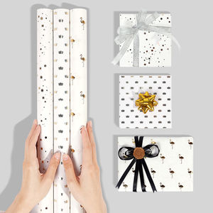 High Quality Wholesale 80g <b>Birthday</b> Hot Stamping ArtPaper Tissue 43*300cm Gift Luxury Custom Packaging <b>Wrapping</b> <b>Paper</b> Roll - Product Image 6
