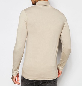 Custom Logo Slim Fit Turtleneck Shirt <b>Men</b> Long Sleeve <b>Roll</b> <b>Neck</b> <b>Top</b> OEM Wholesale BD - Product Image 2