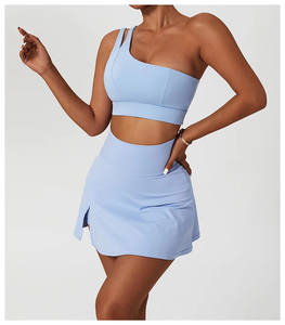 P835カスタムロゴレディース2ピーステニスウェアスーツランニングスポーツゴルフスカート裏地付きジム & テニスゴルフスカートカスタマイズ可能 - Product Image 6