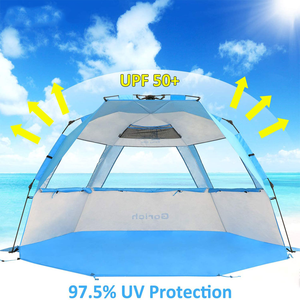 Yüksek kaliteli özel kamp su geçirmez güneş gölge barınak plaj çadırı s toptan UV50 + katlanabilir otomatik pop-up çadır açık plaj çadırı - Product Image 5