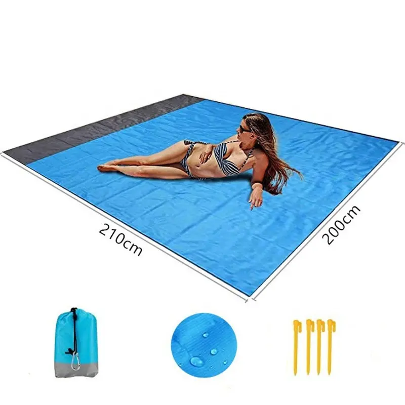 2022 Wholesale Large Portable lightweight Pocket Outdoor Waterproof Sand Free Beach Mat