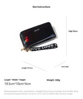 Dompet Panjang Wanita Baru dengan Resleting Ganda, Tas Ponsel Gaya Mahasiswa, Efek Laser, Kapasitas Besar, Dompet Koin Lembut, Lapisan Poliester.