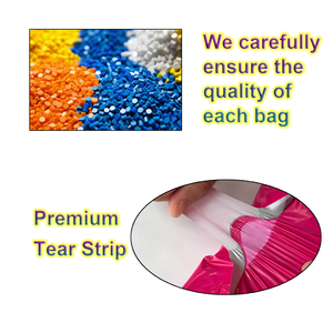 Bolsa de embalaje impermeable autoadhesiva para ropa, de 25x42cm, 100 piezas, color rosa, gruesa, para logística de ropa, venta al por mayor. - Product Image 4