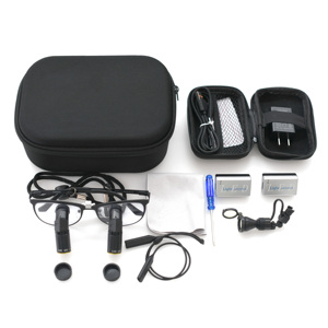 Lupas Dentales Ergonómicas 4x 5x 6x 8x, Lupas Binoculares de Aumento con Luz LED Inalámbrica de 5w, Lupas TTL con Inserto para Prescripción Dental - Product Image 6