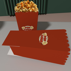 Boîtes à popcorn à emporter, personnalisées, imprimées, biodégradables, haut de gamme, petites, jetables, vente en gros - Product Image 2