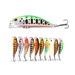 Toptan 50mm 5g tuzlu tatlısu sert plastik yem yavaş batan jerkbaits alabalık bas için Minnow balıkçılık Lures askıya