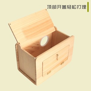 Caja de cría para loros de madera, tamaño mediano, con ventana de observación para la nidificación de aves - Product Image 4