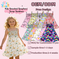 Robe d'été décontractée à volants et bretelles pour filles, longueur genou, coupe trapèze, pour enfants, nourrissons, tout-petits, bébés, tenue de soirée