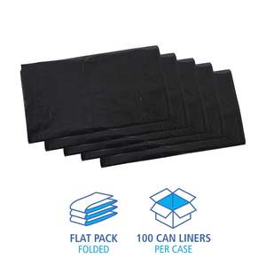 Bolsas de Basura Industriales Negras Boardwalk de 45 Galones y 0.7 Mil, 40 x 46, 100 por Caja, de Baja Densidad Lineal para Uso Doméstico - Product Image 5