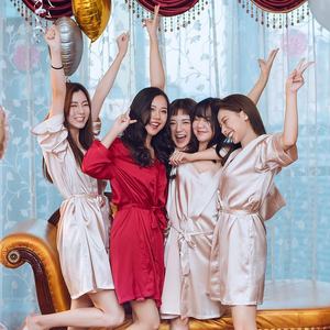 Chemise de nuit brodée Sexy pour femmes pour la mariée d'été <span class=keywords><strong>Robe</strong></span> de demoiselle d'honneur Bestie Party Zodiac Year Wedding Ceremony Party Supplies - Product Image 3