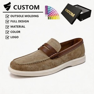 Mocasines de Cuero de Gamuza Hechos a Mano para Hombre, Zapatos Casuales de Negocios Sin Cordones - Product Image 5