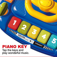 Volante de juguete educativo temprano 2026 para bebés, con llave de coche y música de piano simulada, ¡gran oferta!
