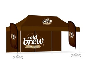 Tente pliante d'extérieur imperméable Easy Pop pour salon professionnel, parois latérales, structure en aluminium, résistance aux UV, ignifuge, coupe-vent, Oxford - Product Image 1