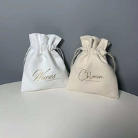 Sac cadeau personnalisé pour bijoux, pochette de rangement pour boucles d'oreilles, bagues, colliers, bracelets, conteneur à bijoux en tissu avec logo