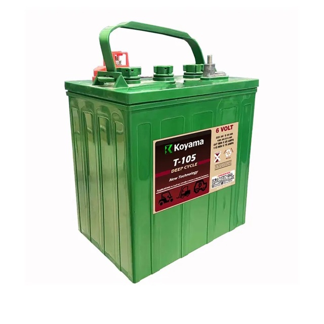 Durable Golf Cart Battery 6V 225Ah T-105 Tubular Flooded Rechargeable Lead-Acid Batteries for Boat/RV/Sweeper Batrie Trojan