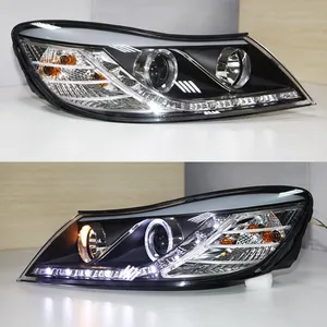 Set Of LED head lamp assembly case for Skoda Octavia 2011-13 Angel Eyes Head Lamp LD