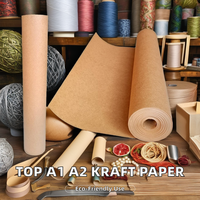 Papier kraft brun dur A1 A2 de haute qualité emballage de bricolage papier artisanal en gros papier kraft épais personnalisé pour emballage cadeau