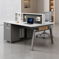Bureau de direction de haute qualité de 63 pouces, directement de l'usine, grand bureau de direction avec table en aluminium pour le personnel