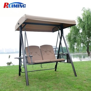 Silla Columpio para Interiores y Exteriores con Toldo, para Patio, 2 o 3 Plazas, <span class=keywords><strong>Reclinable</strong></span>, <span class=keywords><strong>Hamaca</strong></span> Colgante, para Jardín - Product Image 3