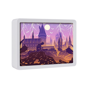 Hogwart Castle-lanterne en papier avec cadre en plastique et éclairage Led - Product Image 3