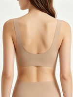 Soutien-gorge sans couture de haute qualité pour femme, confortable, minimisant, col en V, pour le sommeil, bonnets fins, maintien latéral, lissage du dos