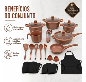Ollas y Sartenes de Alta Calidad con Asas Suaves al Tacto, Cerámica Rosa Antiadherente, Juego de Utensilios de Cocina de Aluminio Fundido a Presión - Product Image 4