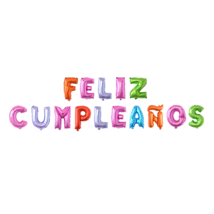 <span class=keywords><strong>Ballon</strong></span> en forme de lettre « Feliz Cumpleanos » de 16 pouces, vente en gros |   Ensemble de ballons en aluminium « Joyeux Anniversaire » espagnols pour la revente en magasin de fête - Product Image 4