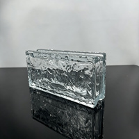 Bloc de verre décoratif OEM double face en cristal de glace, sans bords blancs, pour la décoration murale intérieure domestique
