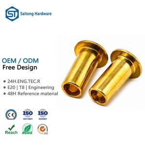 Remaches Semitubulares de 3mm, 4mm, 5mm, 8mm, de Aleación de Latón y Acero, Estándar ISO, Acabado Brillante, para Fabricación de Cuchillos, Suministro de Fábrica - Product Image 1