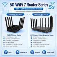 Router Tri-Band 2.5G WAN/LAN WiFi 7 5G ESIM Dual SIM Failover Latensi Rendah OpenWrt Modem Nirkabel Industri Performa Tinggi