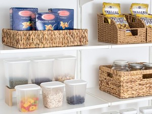 Seagrass Egg <strong>Baskets</strong> <strong>Corner</strong> <strong>Basket</strong> for Kitchen Wall Bread Bins Yellow Wire With Cotton Liner Oxford Canvas Laundry Bin - Product Image 6